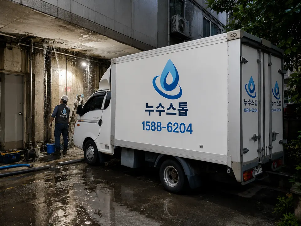 누수탐지 현장 작업 배경